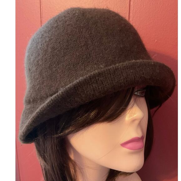 August T Wool Blend Winter Hat with Buckle Accents Brown - Picture 8 of 11